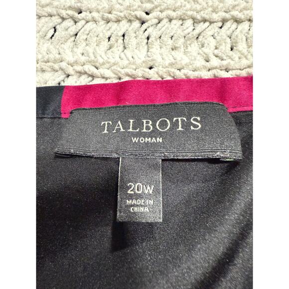 Talbots Woman Pencil Skirt Polka Dot Women's Plus Size 20W Blue Pink White Lined - Picture 2 of 8